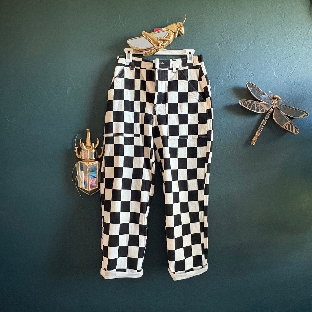 P&Co Service Fatigue Pants - Black Checkerboard